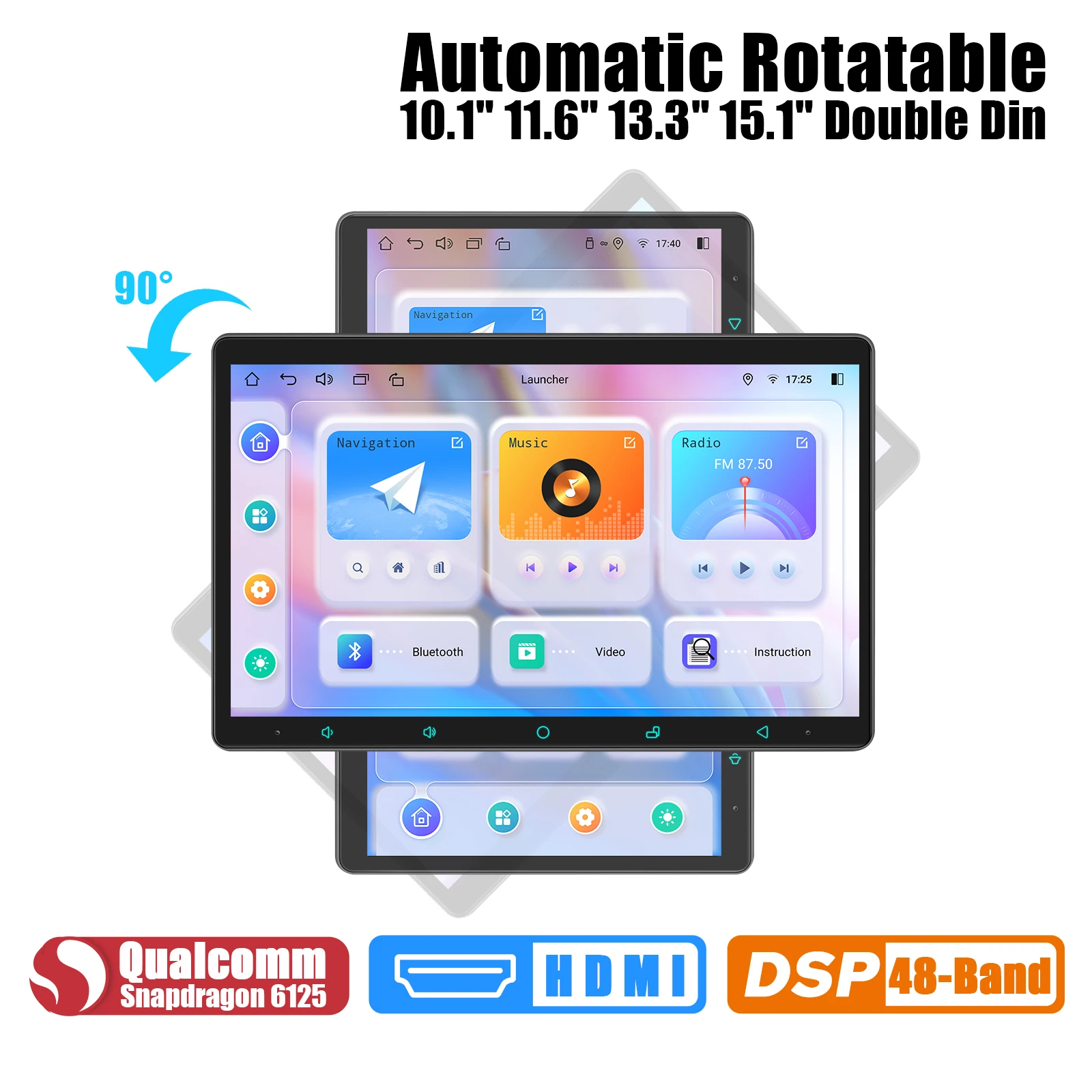 Spaß Double Din Universal Android 12 Autoradio Stereo GPS Musik system mit 10.1 