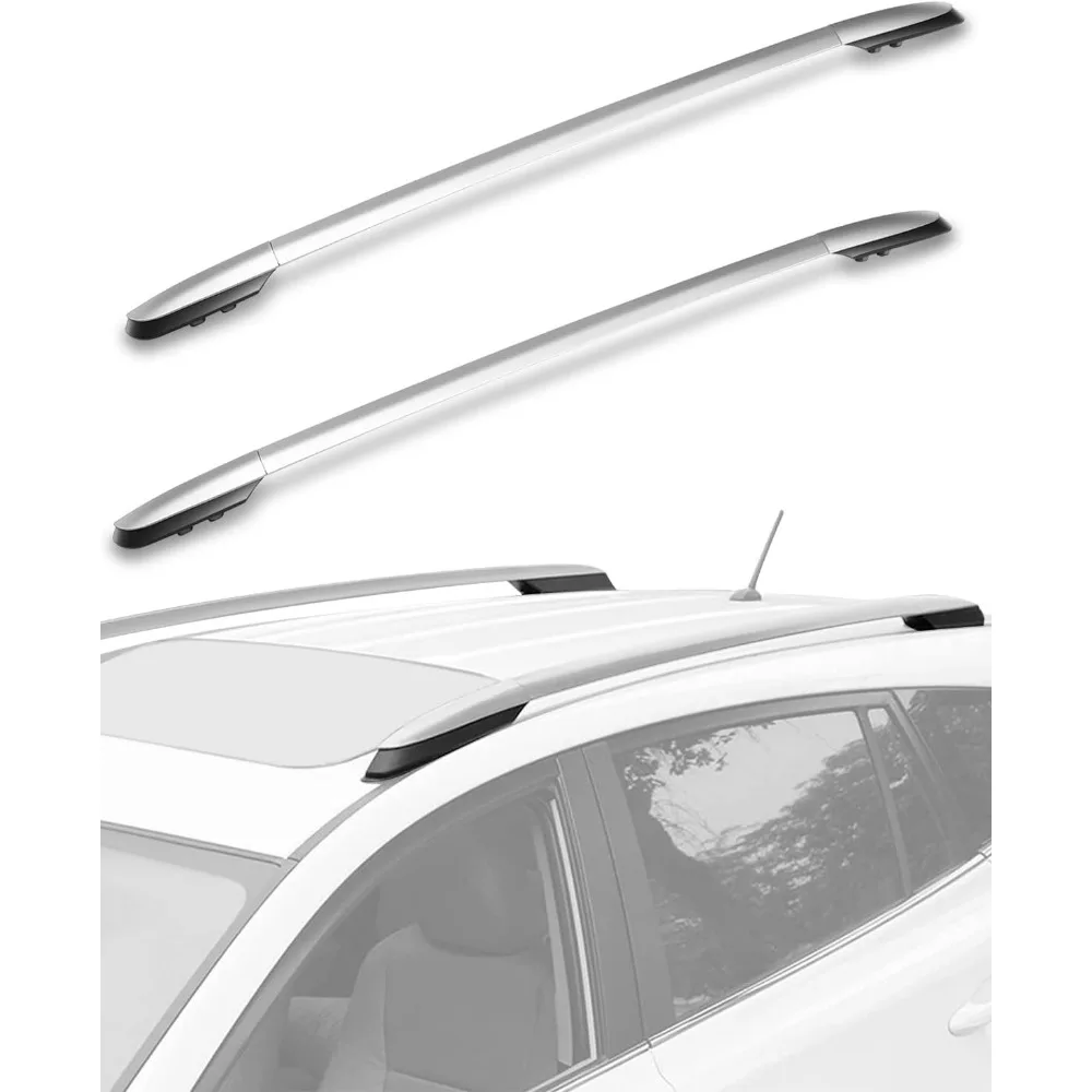 

Universal Roof Rack Cross Bars Side Rails Baggage Carrier for Toyota RAV4 2013-2018 Silver 2 Pcs Luggage Carrier