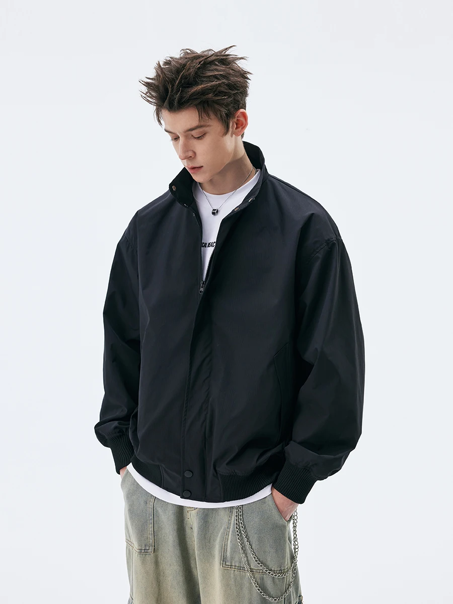 

2025 New American Sle Loose Fit Stand Collar Men's Jaet Flight Coat Workwear Casual Trendy Brand Autumn Top