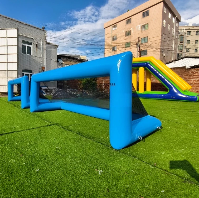 Outdoor inflatable water polo and water soccer goal with airtight design for commercial use