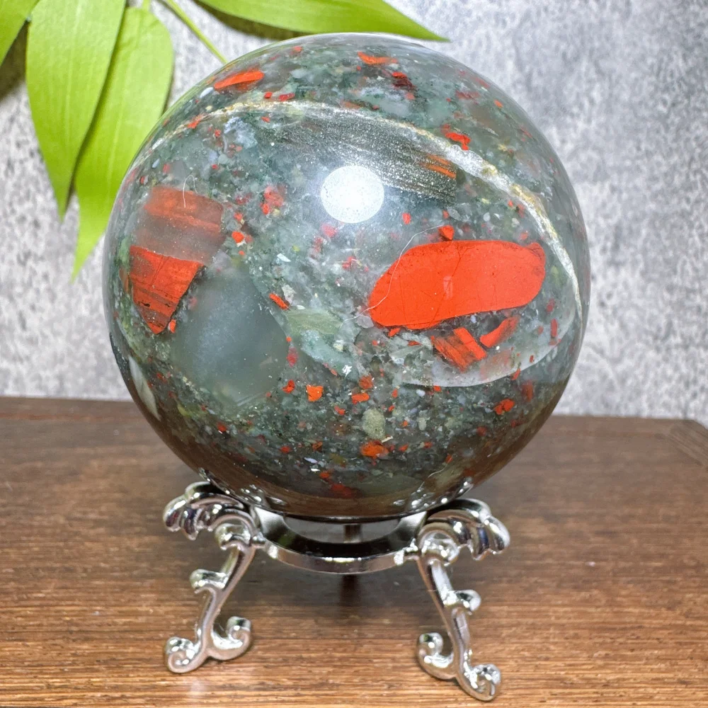 Home Decor Za - Natural Blood Stone Sphere Crystal Quartz