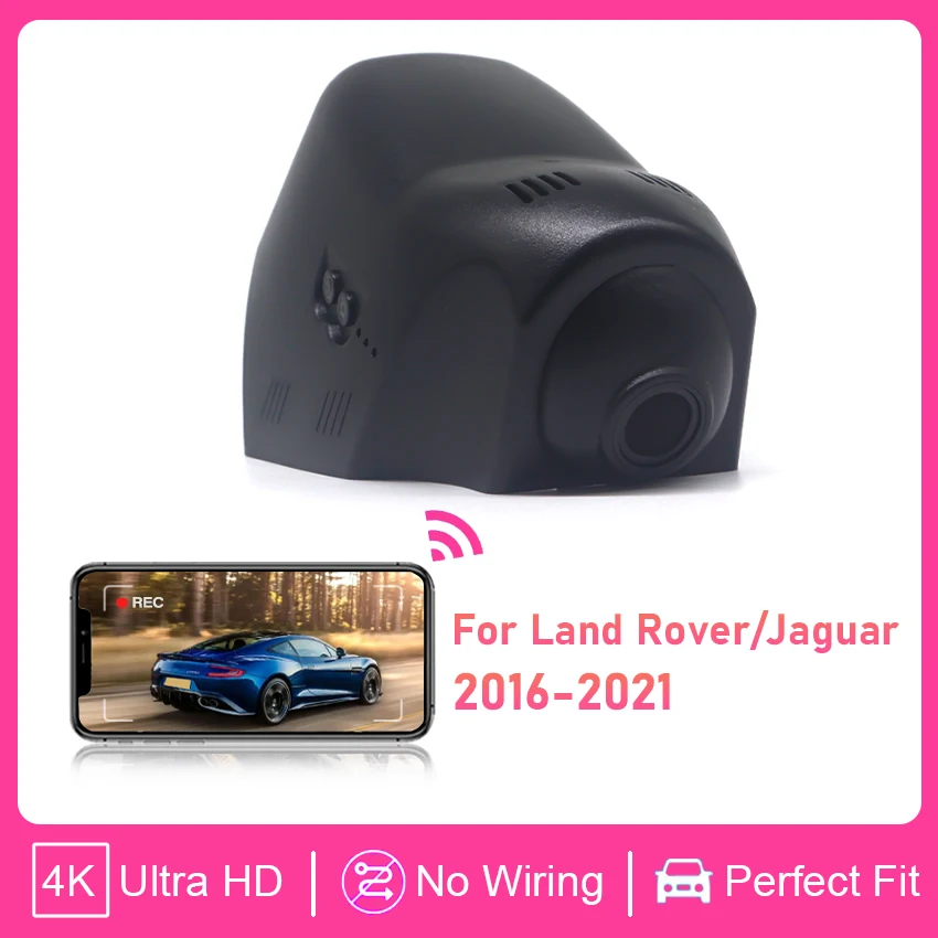 4k Dash Cam For Car Camera Recorder Dashcam Wifi Car Dvr Recording For Land Rover Range Rover Evoque Discovery 5 Jaguar F-Type