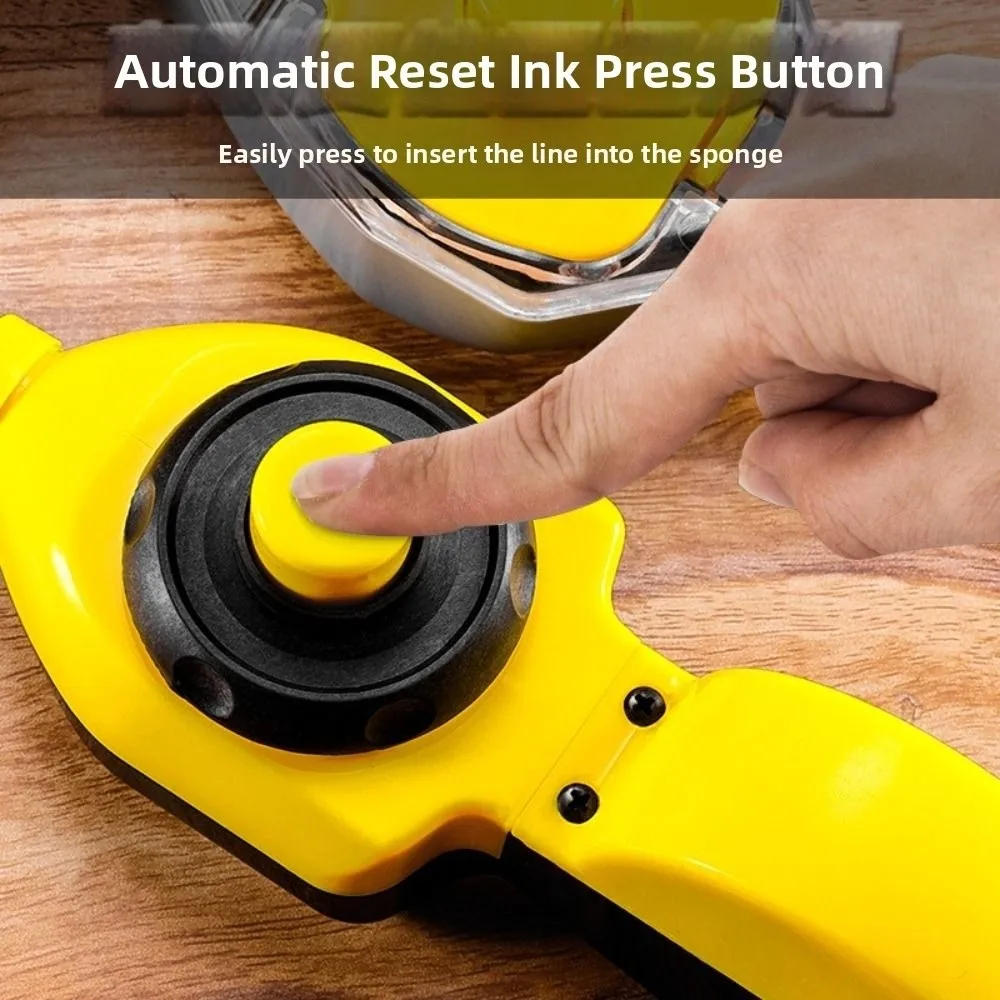 Automatic Reset Type Construction Measuring Tools Ink Marker With 50M Chalk Lines Hand Crank Carpenter Tools Wood Scriber