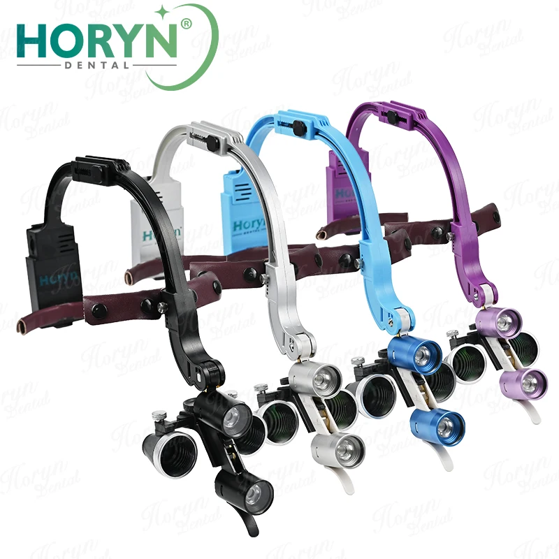 

5W Dental LED Headlight 2.5X 3.5X Binocular Magnifying Glass Surgical Loupes Dentist ENT Inspection Headlamp Aluminum Box