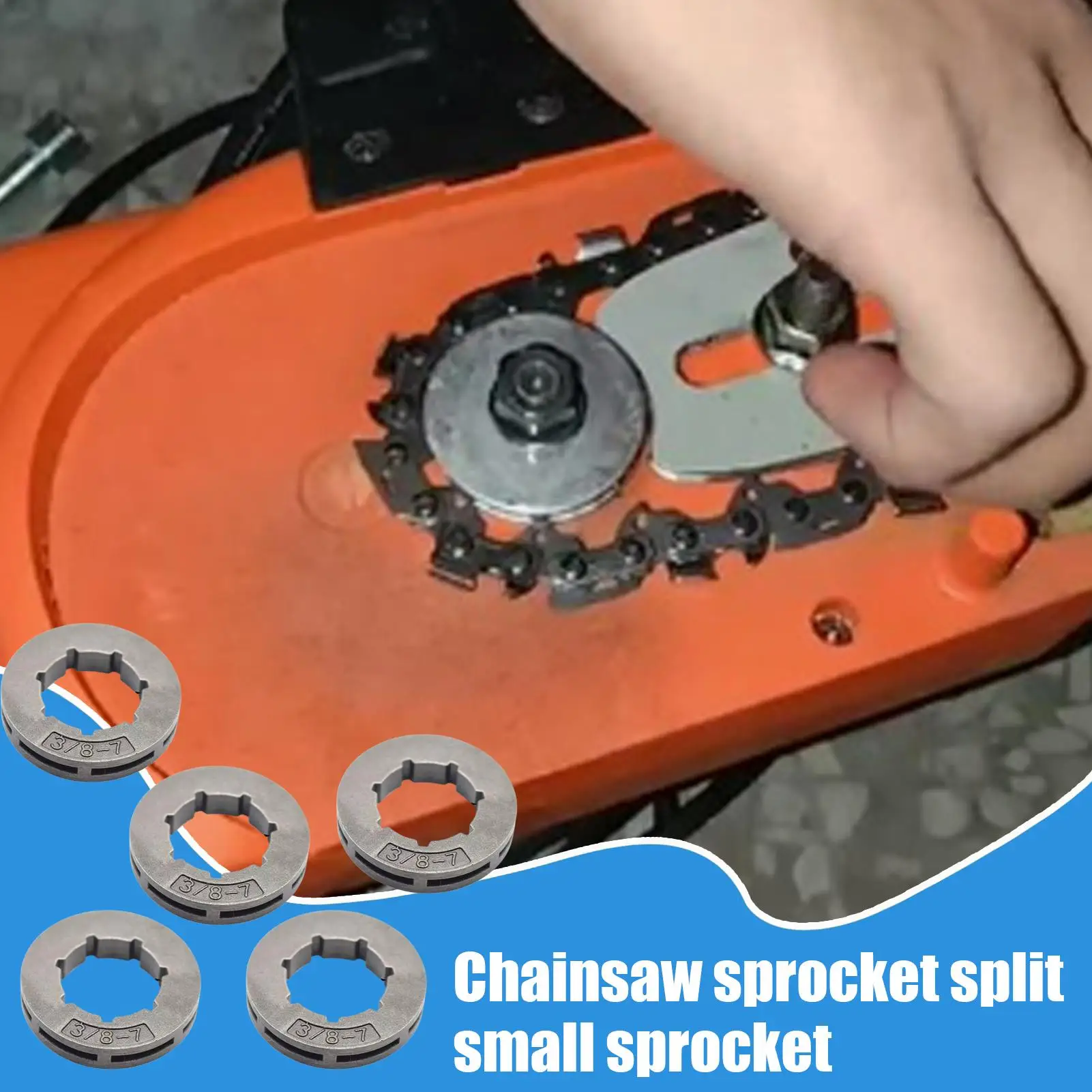 Rim Sprocket 3/8-7 Chain Saw Sprocket Chain Drive Wheel Pinions Split Small Sprocket Saw Accessories Garden Tools