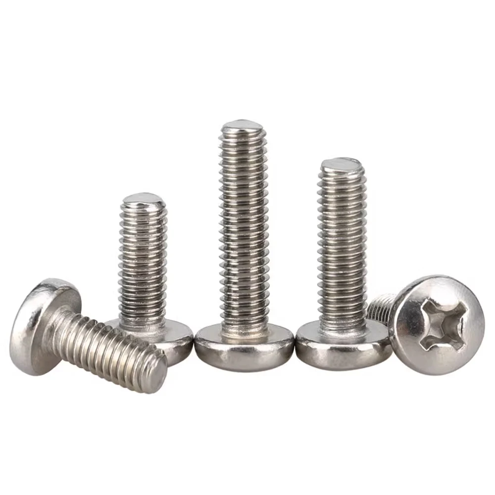 Weiyi GB818 10 # 12 # 1/4'' 5/16'' 3/8'' UNC UNF SUS304 Edelstahl Kreuzschlitz-Flachkopfschrauben Maschinenbolzen – Detail 4