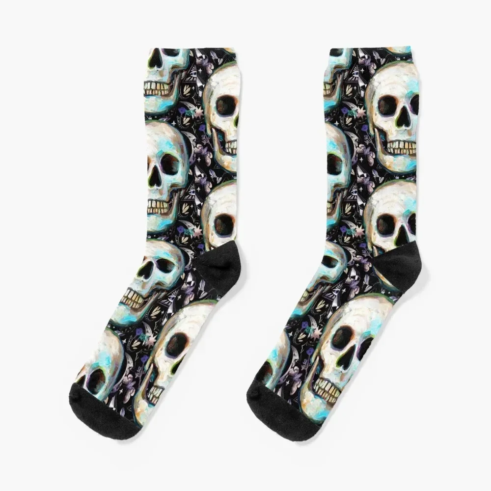 Witchy Skull Occult Magic Socks with print anime winter sports stockings Women's Socks Men's