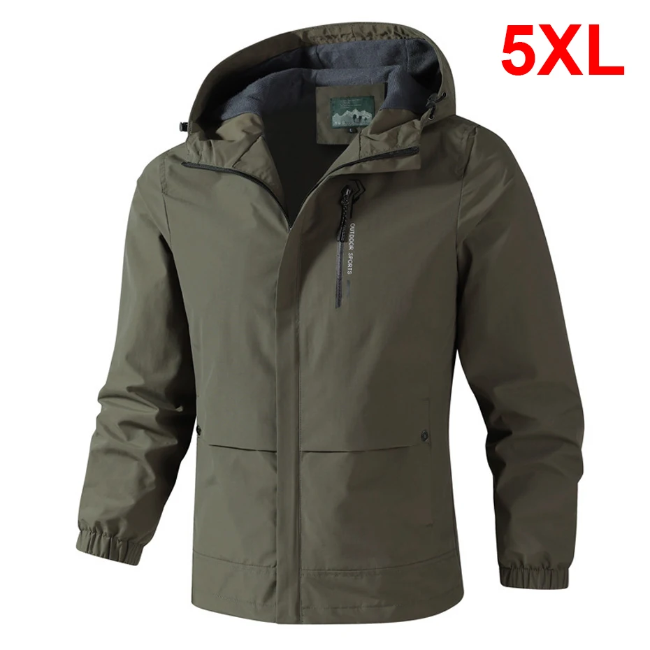 

Spring Autumn Waterproof Windbreaker Jacket Men Fashion Casual Camp Jacket Outdoor Male Mountaineering Fishing Jacket