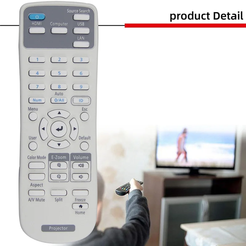 جهاز التحكم عن بعد لجهاز العرض البديل من ABYC 219863500   لإبسون برايت لينك 725Wi/1485Fi، EX3280، EX9230، السينما المنزلية 880