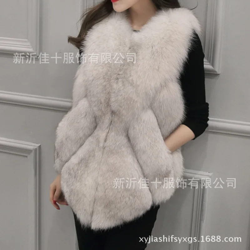 Imitation Fox Fur Vest Coat New Short Style All-match Slim Vest