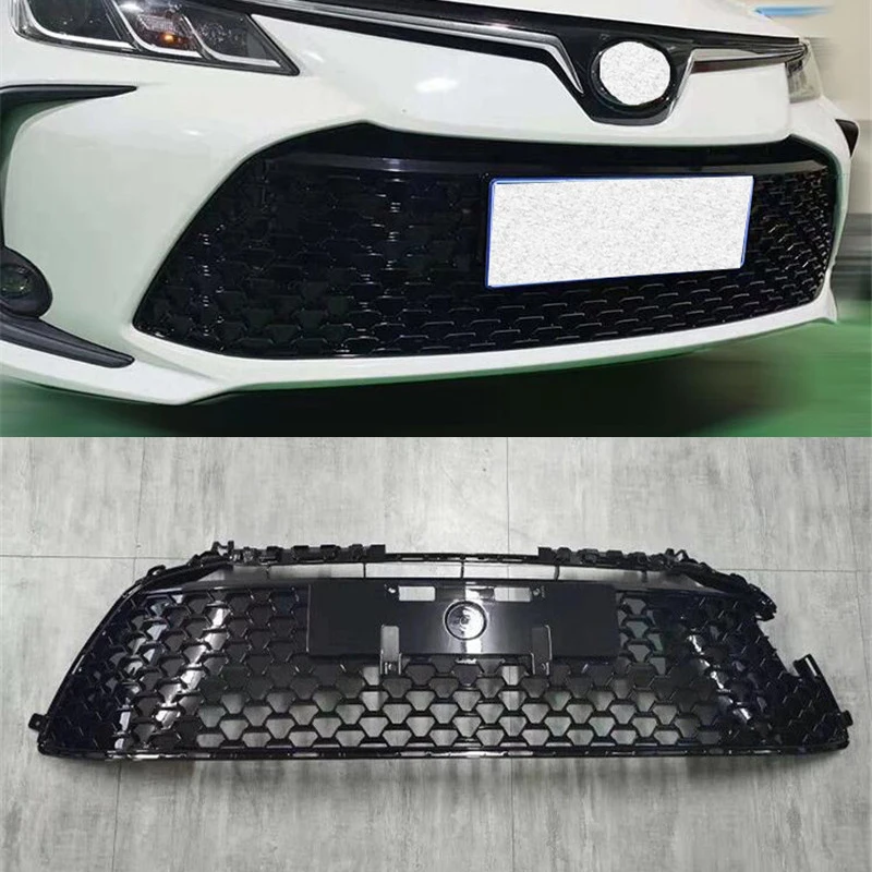 For Toyota New Corolla Front Bumper Car Grille The Improved Black Grilles ABS Decorative Cover 2019-2022 Year