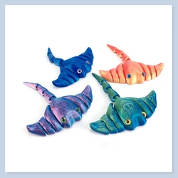 New Creative 3D Printing Marine Animals Toy Cute Devil Fish Joints Movable Model Funny Children's Toys Desktop Decoration Gift