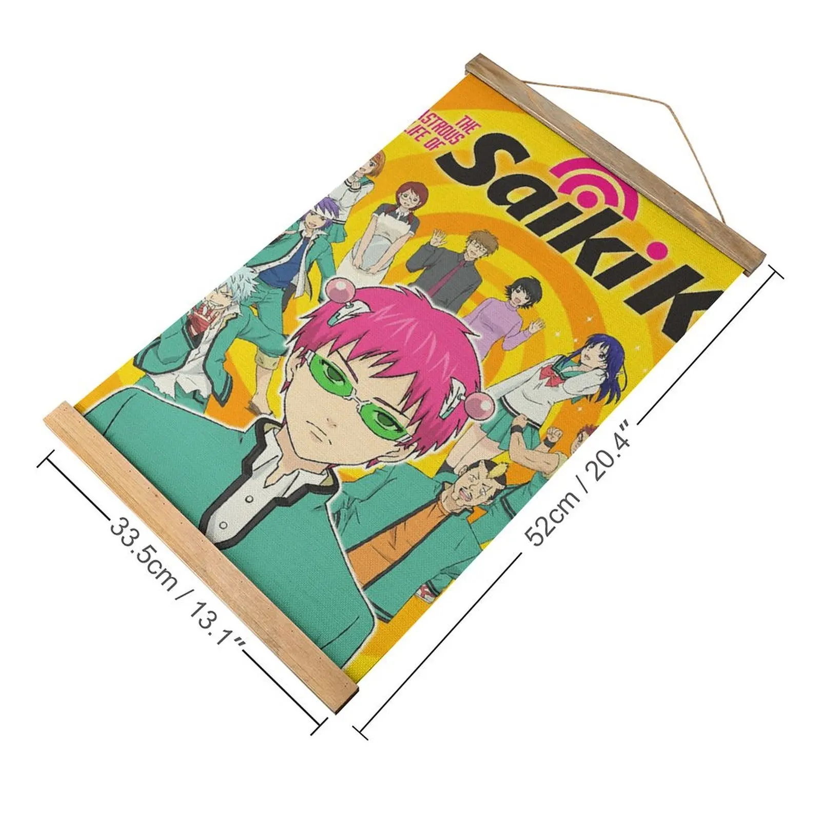 Casual Graphic The Disastrous Life Of Saiki K. Designs Canvas Hanging Picture Picture Hanging Casual Office   Painting Style Dec