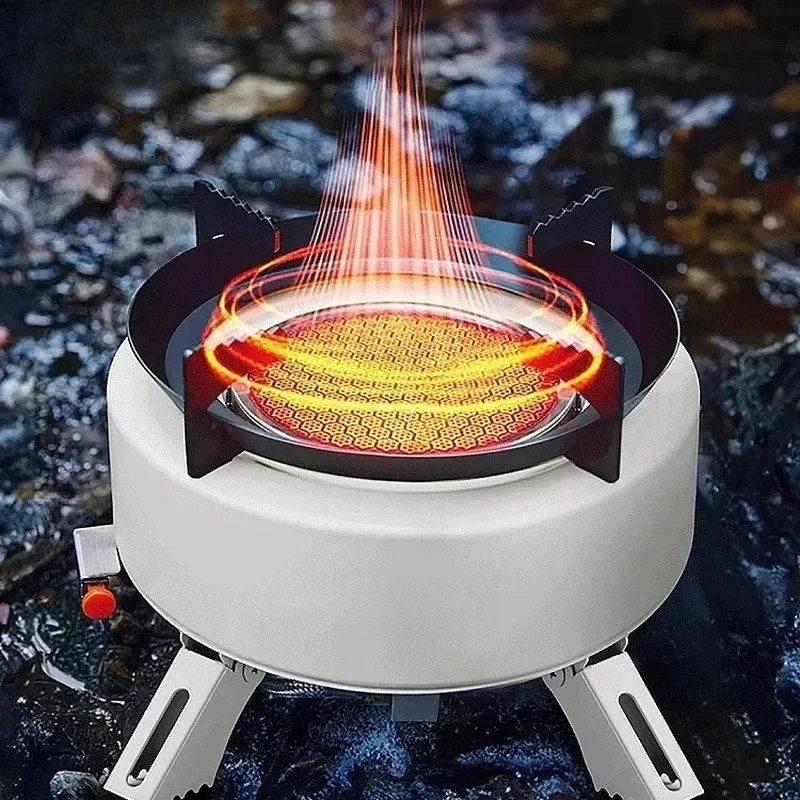 Portable Infrared Camping Stove Lightweight Windproof Gas Burner for Outdoor Hiking Backpacking Tea Boiler Picnic Cooking