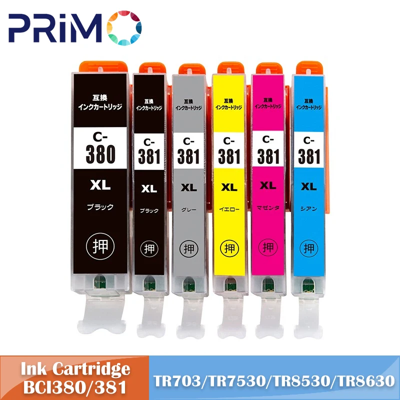 

Япония BCI-380 BCI-381 BCI 380 381 картридж для Canon PIXUS TR703 TR7530 TR8530 TR8630 TS6130 TS6230 TS6330 TS7330 TS8130