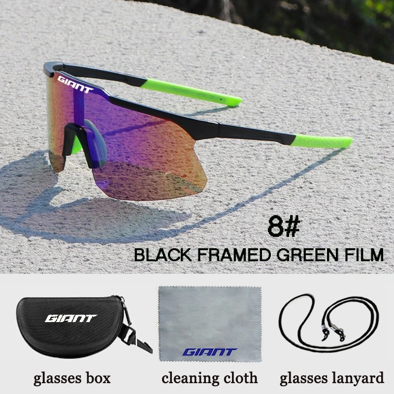 GIANT 2025, riesige neue Fahrradbrille, UV400-Schutz, beschlagfrei, Sport-Sonnenbrille für Männer und Frauen mit Etui 3