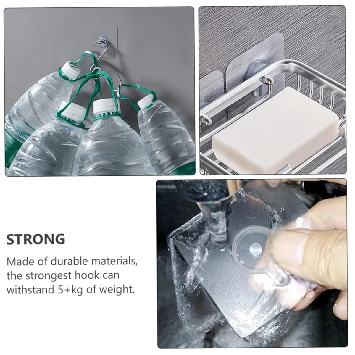 10 шт., клейкие крючки без дрели, наклейка на винт без следов для ванной комнаты, кухни, хранения, наклейки без винтов HY