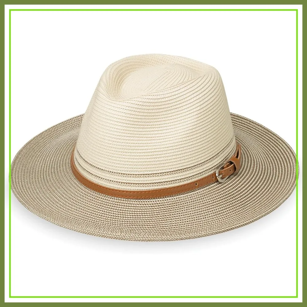 Women's Wide Brim Fedora Hat  UPF 50+ UV Protection, Packable & Adjustable