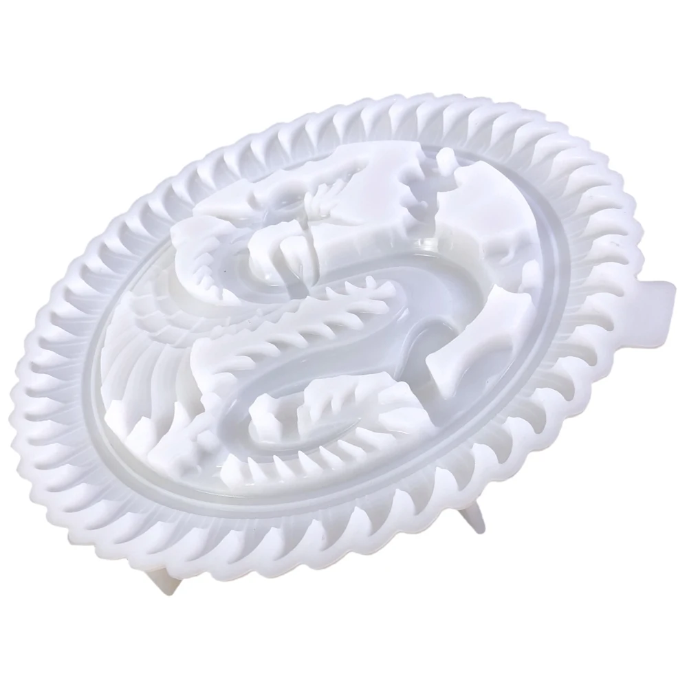 

Dragon Silicone Mold Resin Epoxy Embossment Crafting Flexible Durable DIY Decor Gift Plate Dragon Silicone Molds for Resin