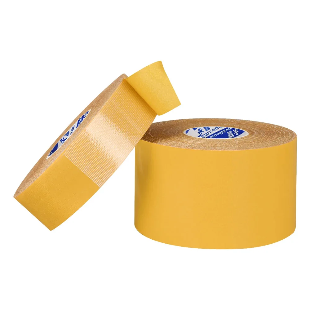 

20 Meter Yellow Leather Double-Sided Cloth Tape Hotel Carpet Fixing Wedding Car Decoration Office Supplies Stage Venue Mirrors