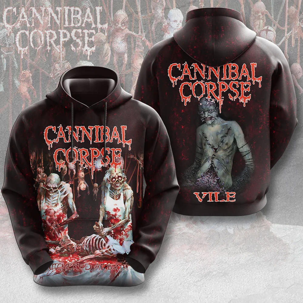 Fashion CANNIBAL CORPSE Hoodies 3D Print Men Streetwear Casual Oversized Y2k Harajuku Hooded Sweatshirts Tops Man Clothing