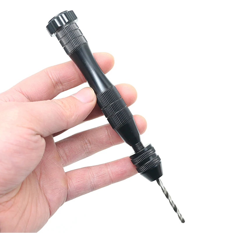 

125mm Precision Pin Vise Model Tool Drill Shank Drilling Tools Black Alloy Steel Model Drill Hand Tools