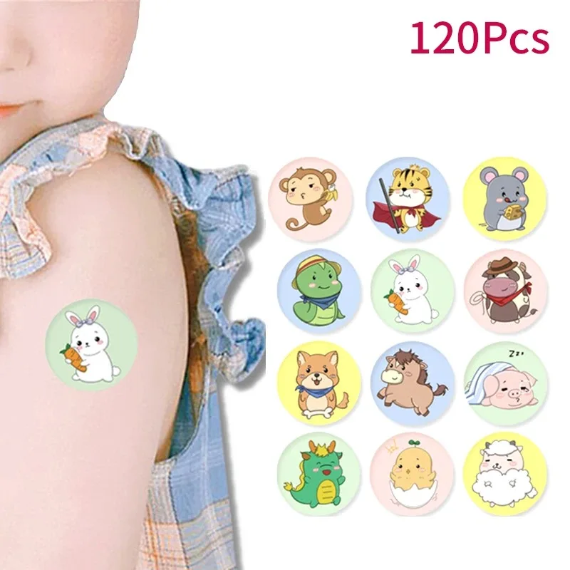 

120 шт./лот, мультяшные пластыри для остановки кровотечений, клейкие бинты, пластыри для инъекций и вакцин, пластыри для ран, милые пластыри для детей