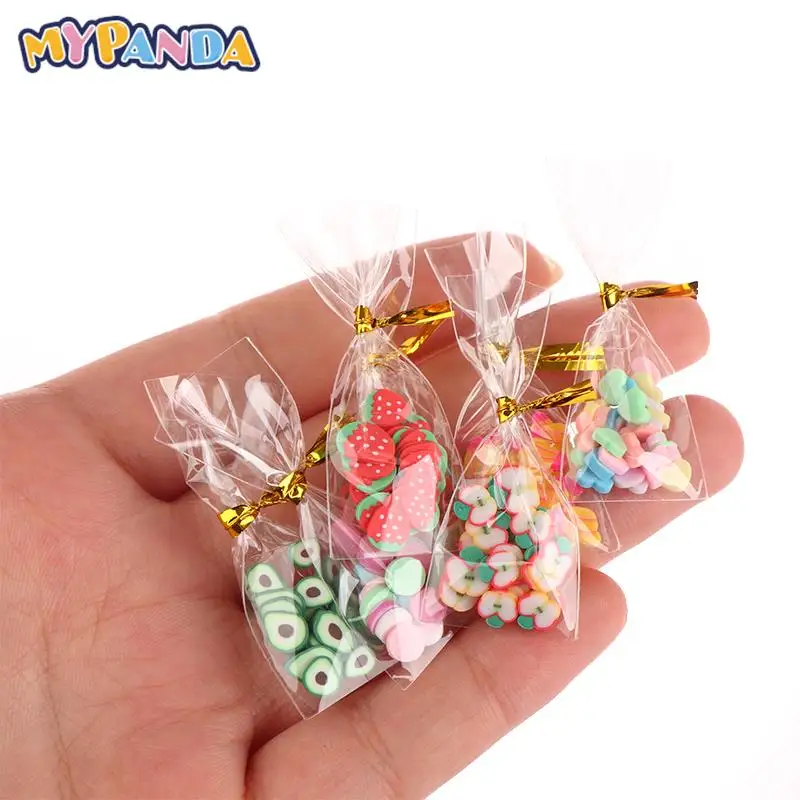 1Bag 1:12 Snacks Food Model Dollhouse Miniature Dried Fruit Candy Kids Pretend Play Toy Doll House Accessories