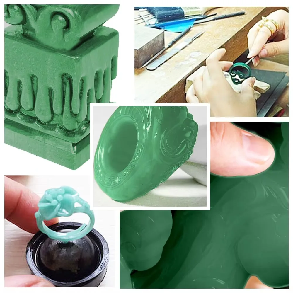 45*70mm Green Jewelers Carving Wax Brick for Molds, Jewelry Making, Sculpting, Engraving, and Dental Wax Block Model