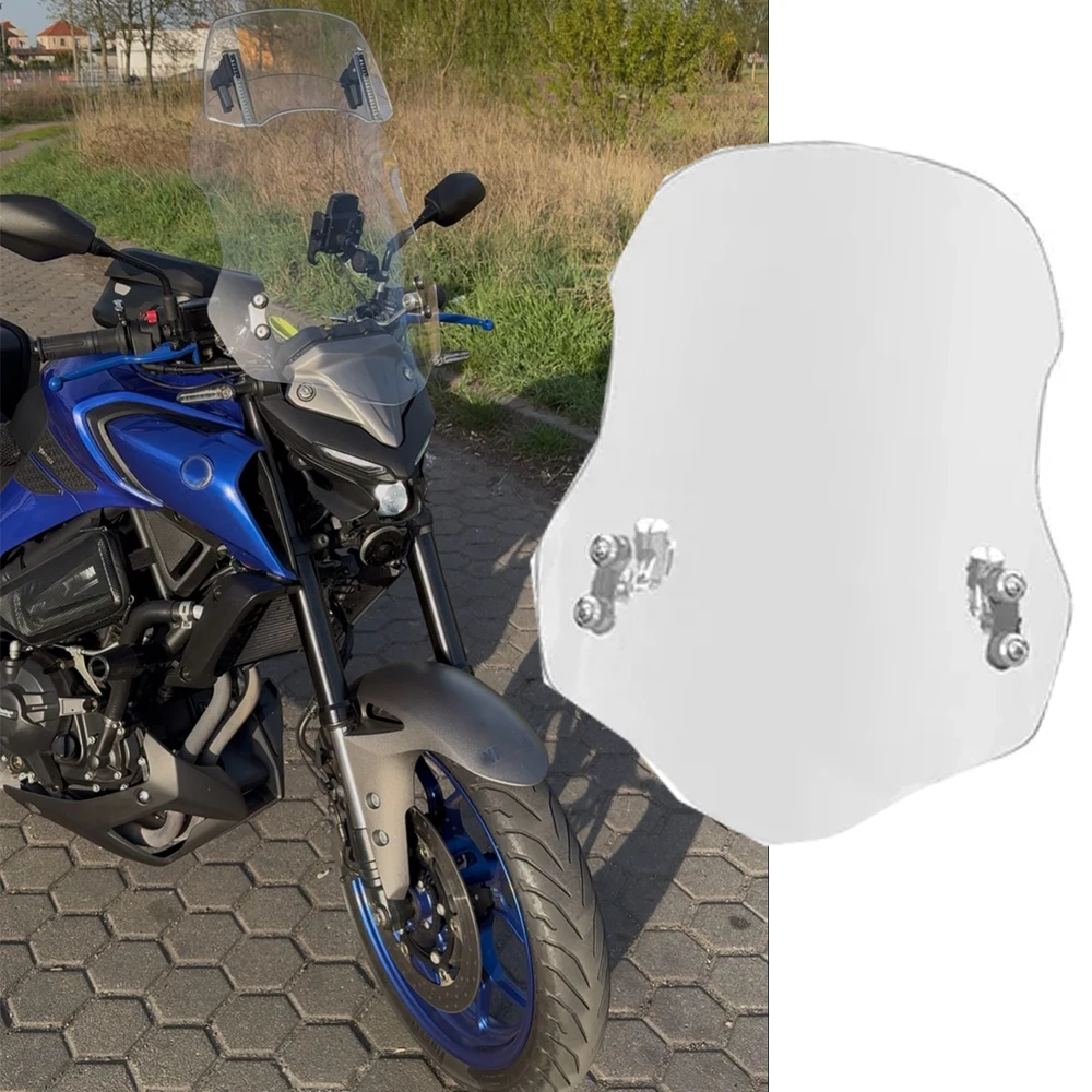 

MT03 ветровое стекло для Yamaha MT 03 MT-03 Защитная пленка для лобового стекла ветрозащитная с кронштейном ветроотражатель аксессуары для мотоциклов