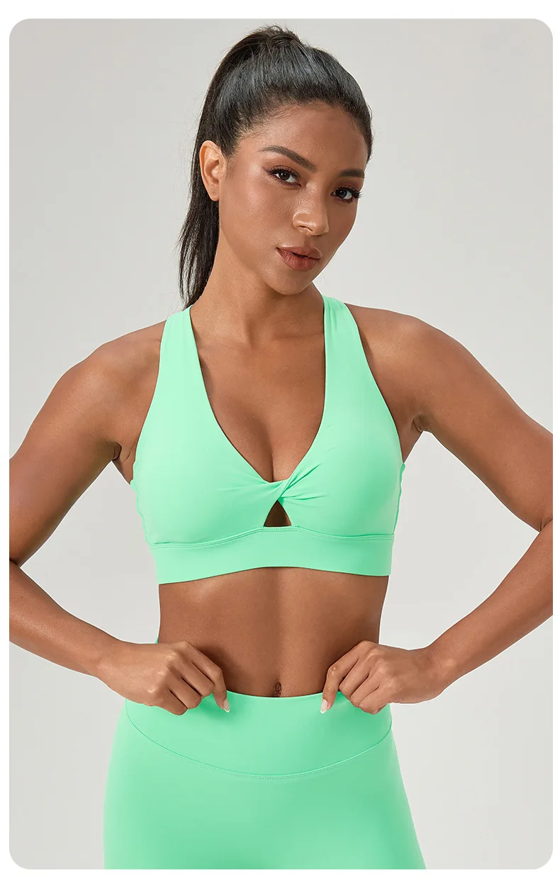 Zwei Stücke Fitness Yoga Set Frauen Einfarbig Sommer Gym Anzug Atmungsaktiv Schnell Trocknend Kurze Sportswear Workout Kleidung – Detail 5