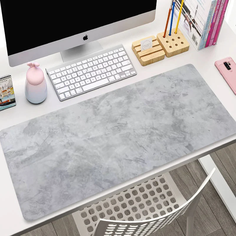 Gray Texture Pattern Mouse Pad Large Gamer Mechanical Keyboard Pads XXL Anti-slip Design Computer Games Long Table Carpet Mats