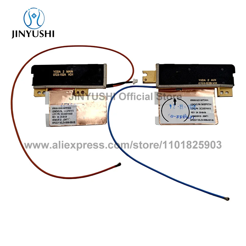 

2 шт./лот JINYUSHI для нового и оригинального ThinkPad X1 Carbon X1C 6-го поколения 2018 WWAN L830-EB L850-GL модуль красный и синий LTE антенна
