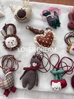 New Korean fabric cotton filled small animal children's necklace with sweet coffee color and adjustable lace necklace accessorie