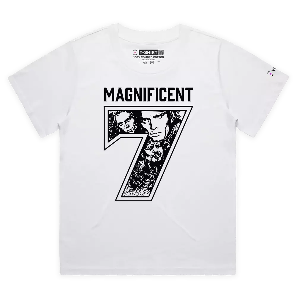 The Magnificent 7 Sports Premium T-shirt - Jersey; Singlet; Wordplay – VOICEMAIL High Quality 100%Cotton Short Sleeve