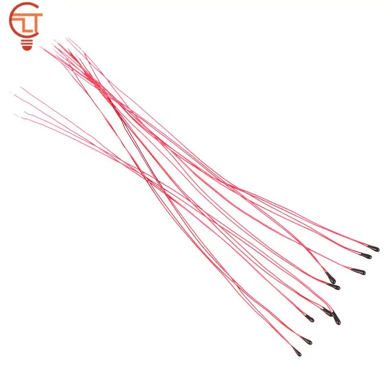 10pcs MF52B 10K 100K ohm 1% NTC Thermistor Wire temperature Thermal Resistor 100mm 3380/3435/3470/3950/4250