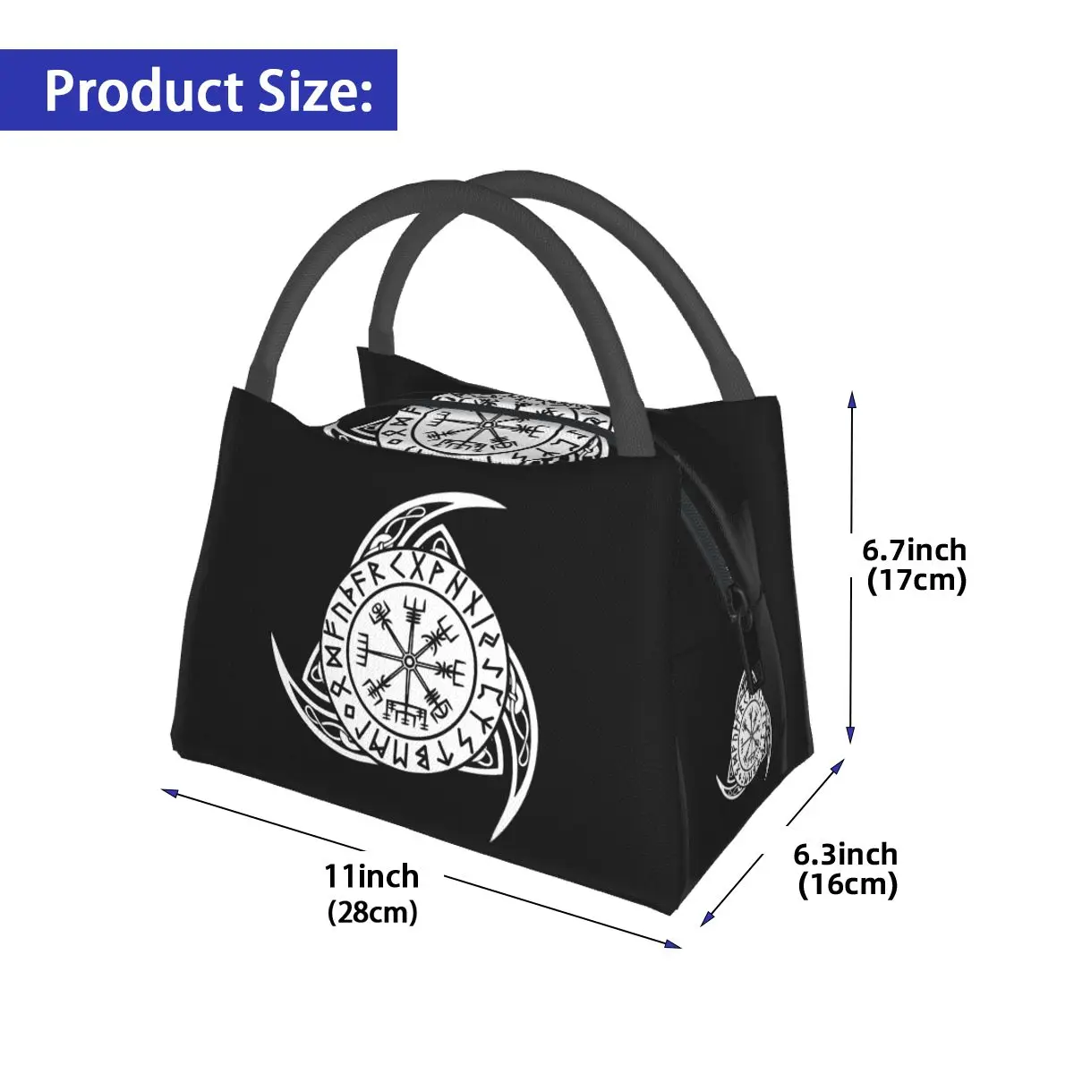 Norse Nordic Viking Celtic Insulated Lunch Bag for Women Children Portable Food Boxes Thermal Lunch Box Tote