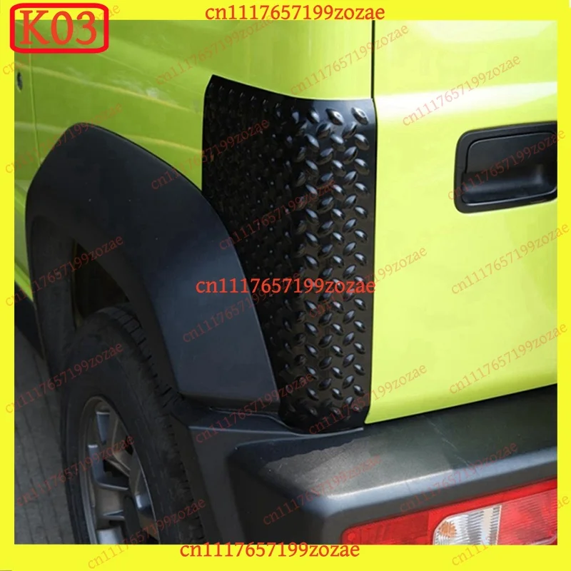 k03 4Pcs Front Rear Fender Tailgate Angle Wrap Guard Cover for Suzuki Jimny JB64 JB74 2019-2023, Replacement Parts