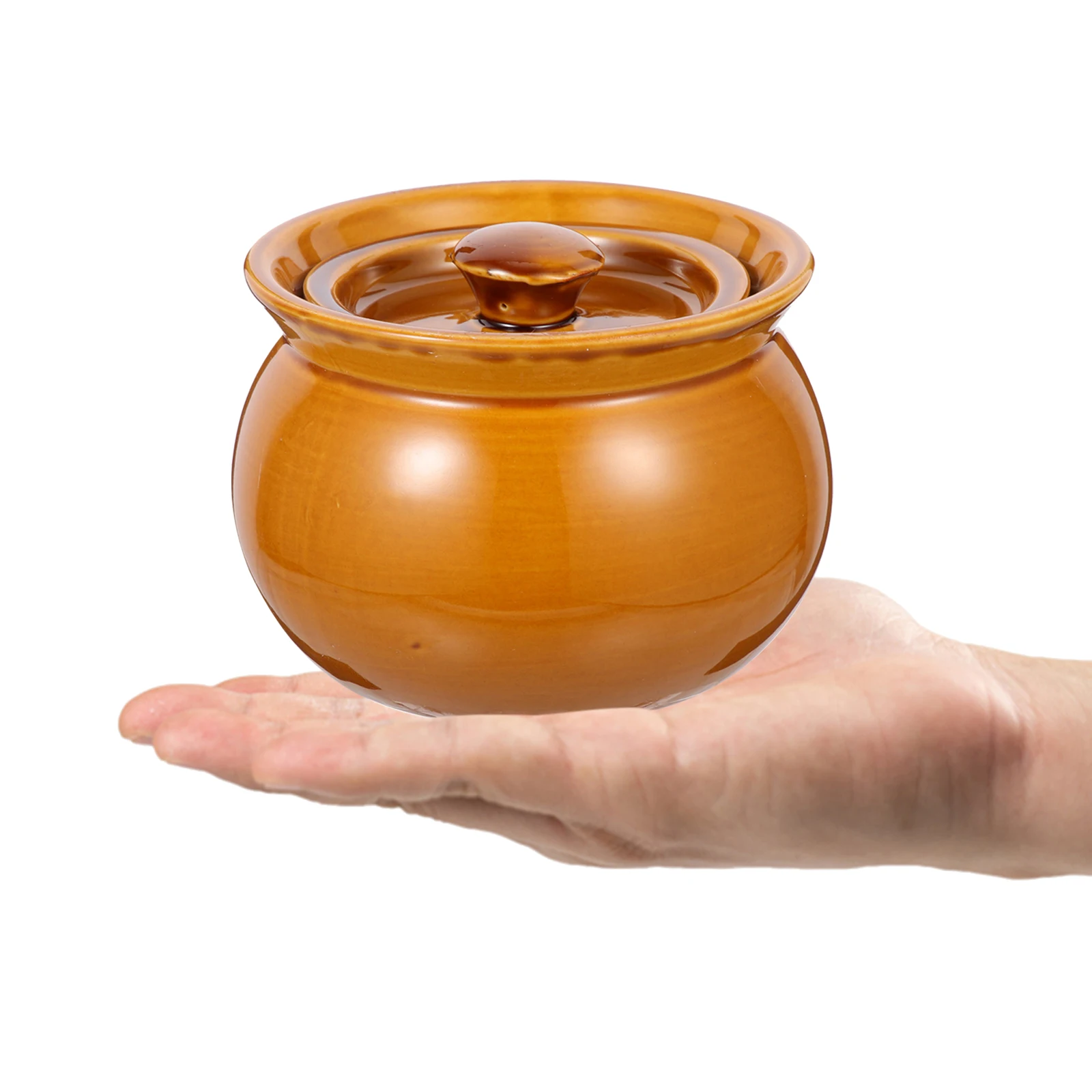 

Household Ceramic Stewing Pot Soup Bowl Kitchen Tableware Home Exquisite Cooking Jar Household Pot Ceramic Soup Jar