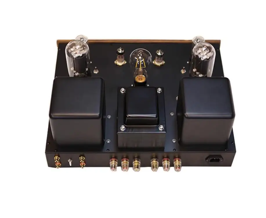 NEW 45W*2 805A Gallbladder High Power Class A Single ended Electronic Tube Amplifier with VU Header Solid Wood Panel Iron Case