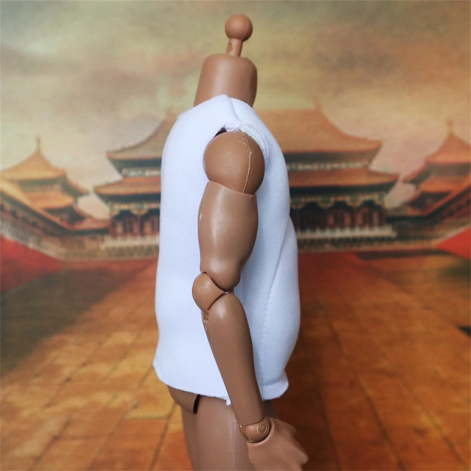 ملابس داخلية للرجال مقاس 1/6 بدون أكمام موديل علوي تناسب شخصية الحركة مقاس 12 بوصة