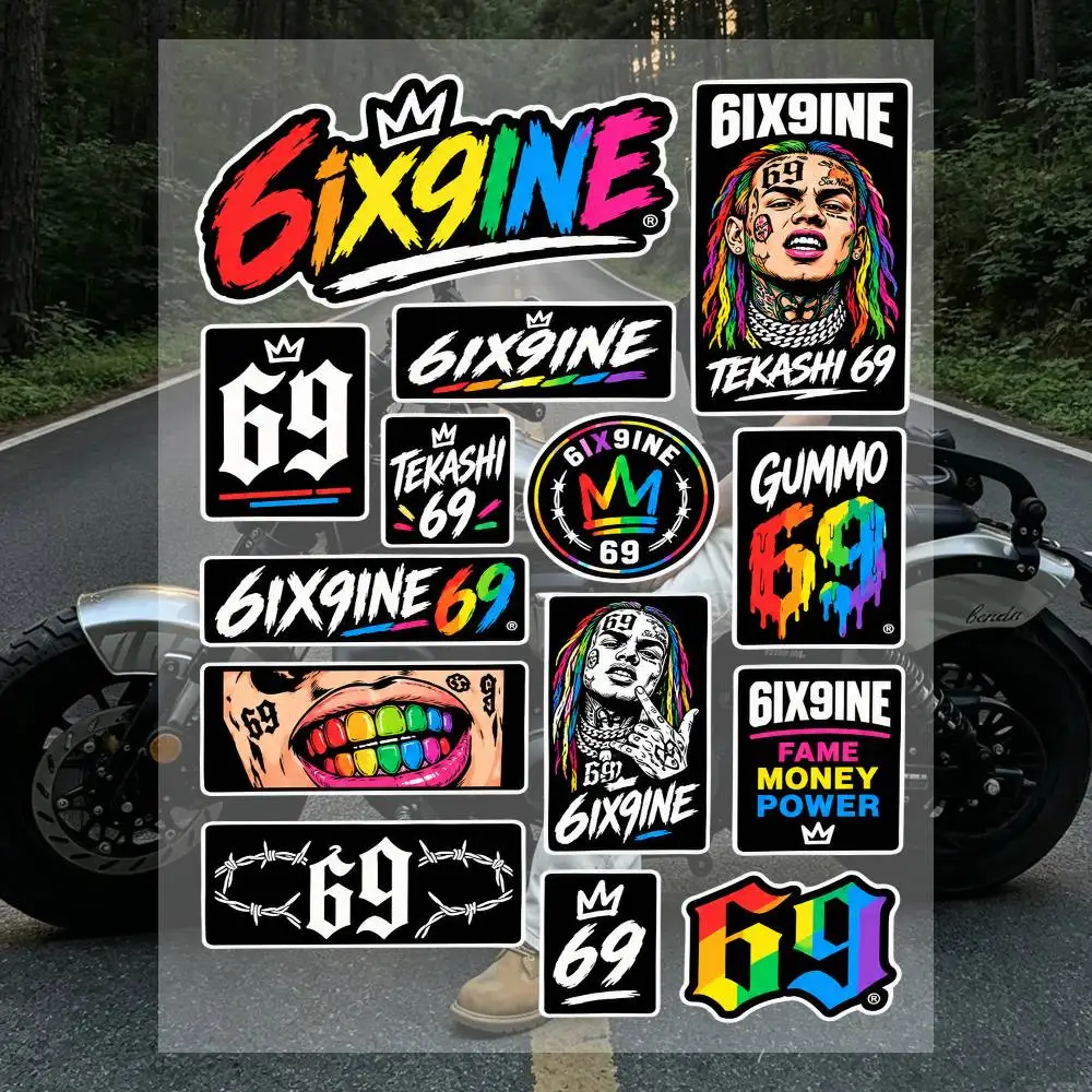 A-6i-x9i-ne Fan Collection Stickers Sheet Waterproof Vinyl Decals Aesthetic Decor Stickers