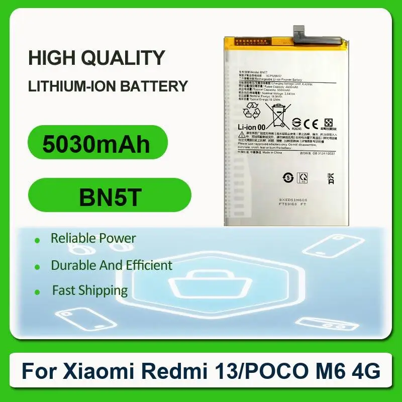 Battery For Xiaomi Mi 13 Ultra Redmi K30 512GB Version 13/POCO M6 4G Black Shark 4/4 Pro Note 4X 3G+32G/For 4 Global Snapdragon