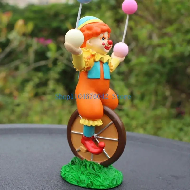 5asd Entertaining Acrobatic Clown Sculpture Resins Figurine Ornament Indoor Decors