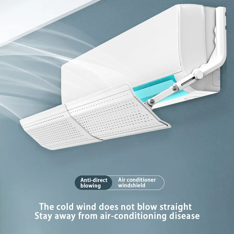 Customizable Cold Air Deflector Purification Wind Outlet Baffle Retractable Air Conditioner Wind Deflector Avoid Punch Wind