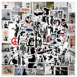 67pcs Cartoon Graffiti Banksy Stickers Street Art Decals For Phone Suitcase Skateboard Guitar Aesthetic Waterproof Stickers