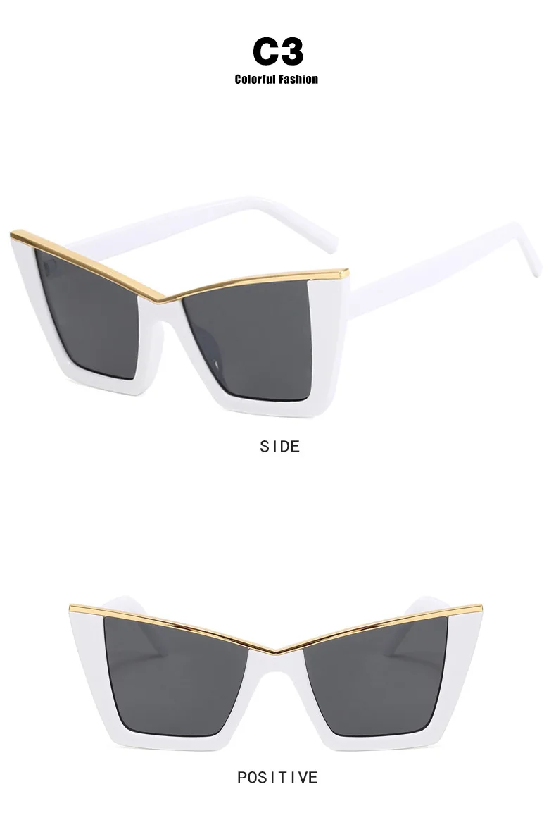 Vintage Oversized Cat-Eye-Sonnenbrille für Damen, Luxusmarken-Designerbrille, Sommer-Reise-Fotografie-Sonnenbrille, Herren, UV400 – Detail 9