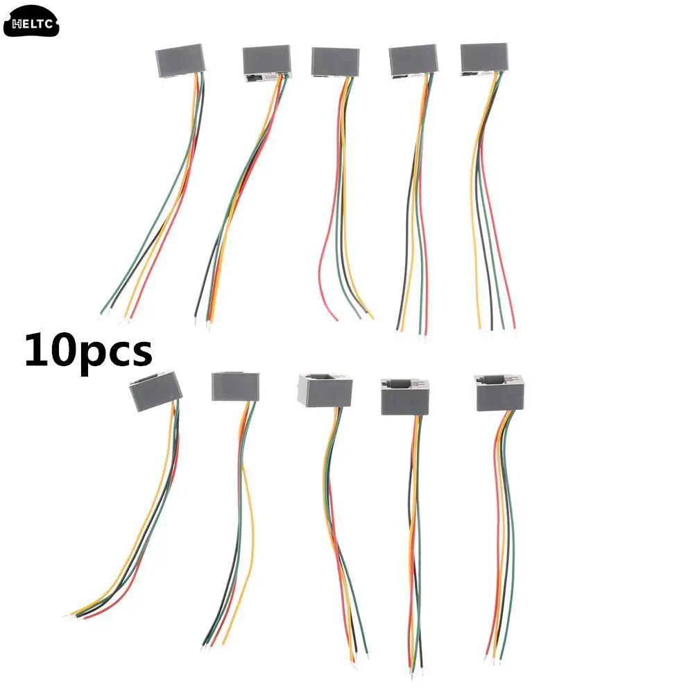 10 Pcs/lot 4 Wires 8cm 616E 4P4C RJ11 Female Telephone Connector Adapter