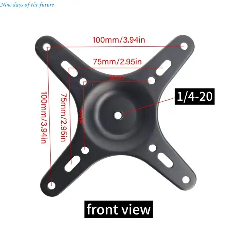 Portable Monitor VESA Clamp Mount, Round Tube Screen Holder in Metal with Jointed Viewing Control for Secondary Desk E65A