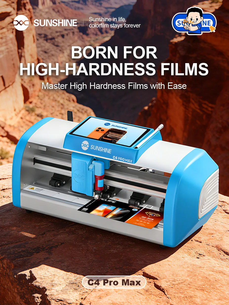SUNSHINE C4 Pro Max Intelligent High Hardness Film Cutting Machine Set Suitable for Full Film Such As 7H/9H Hard Films